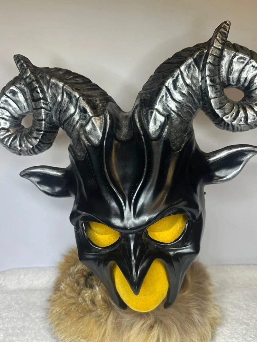 Black Goat Ram Horns Devil Goblin Masquerade Halloween Cosplay Couples Masks
